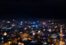 what do drones look like at night